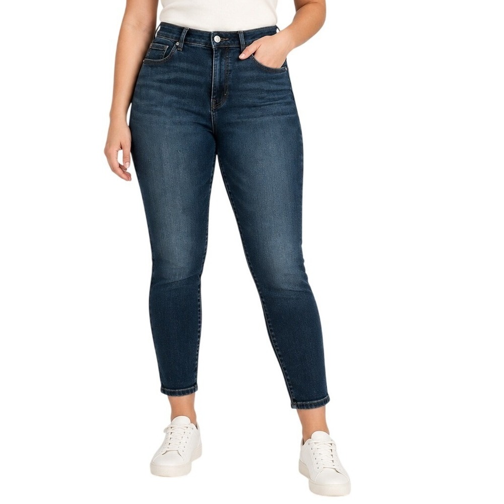 Everlane Dark Indigo The Curvy High Rise Skinny Jeans Women's 30 Crop